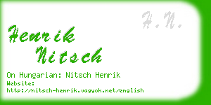 henrik nitsch business card